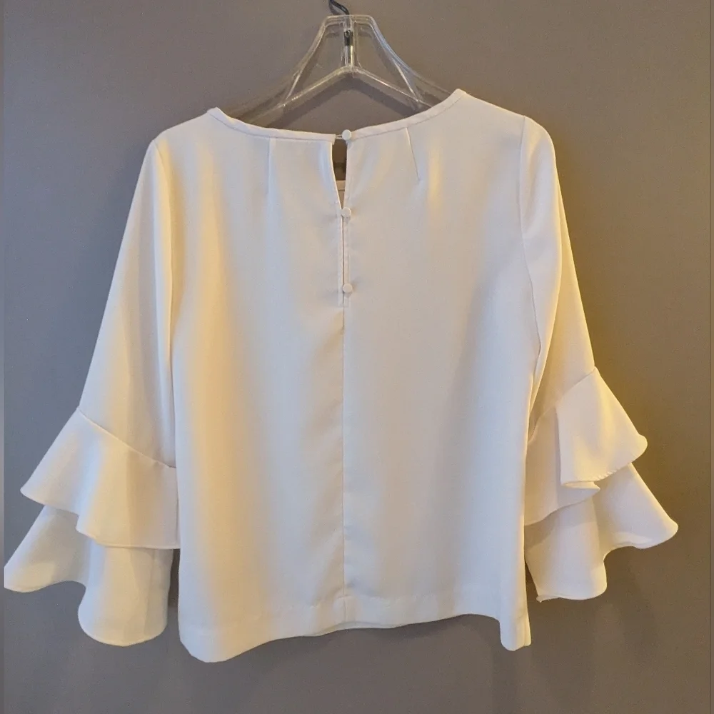 J. Crew Lana Ruffle Sleeve Blouse 8